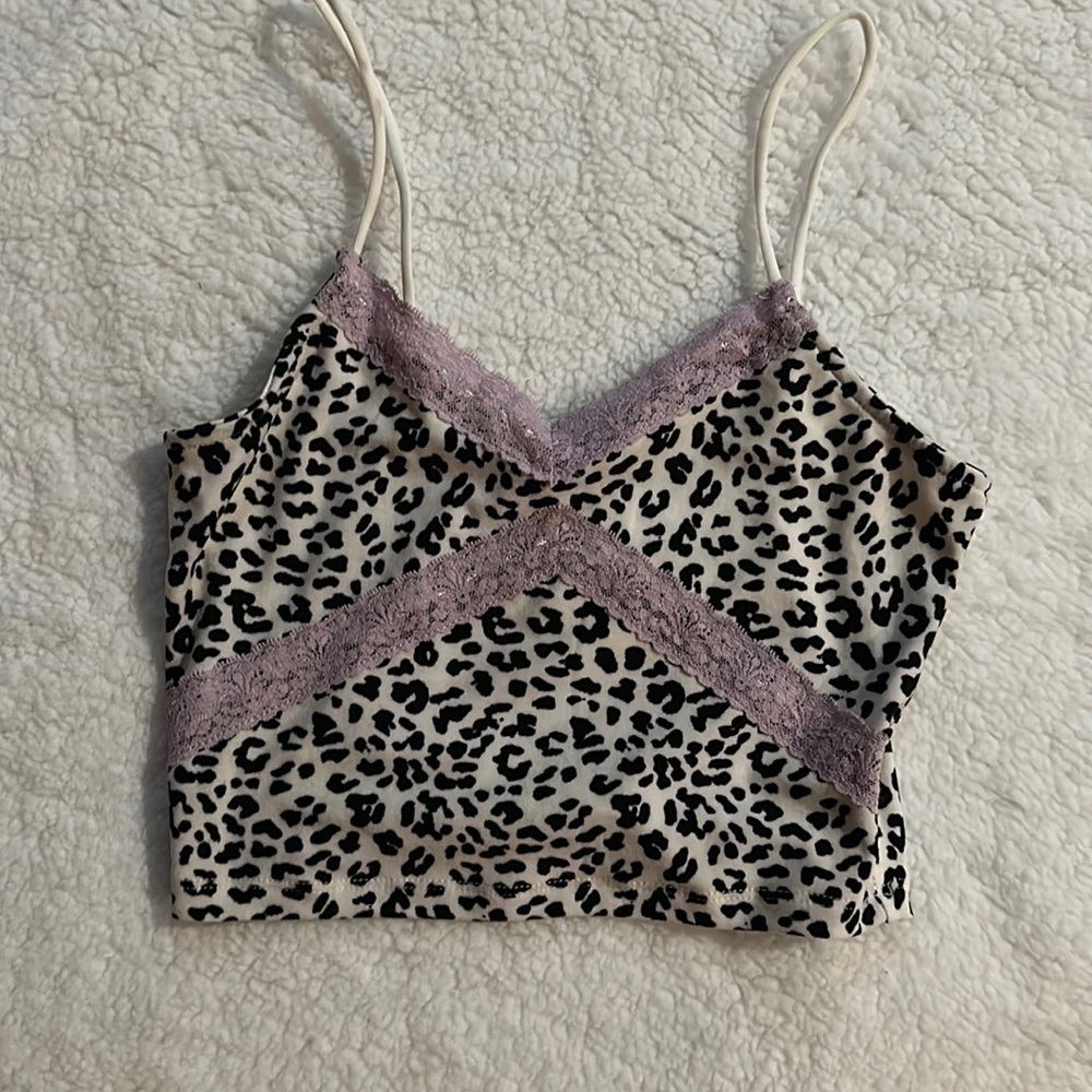 Crop top -leopard print